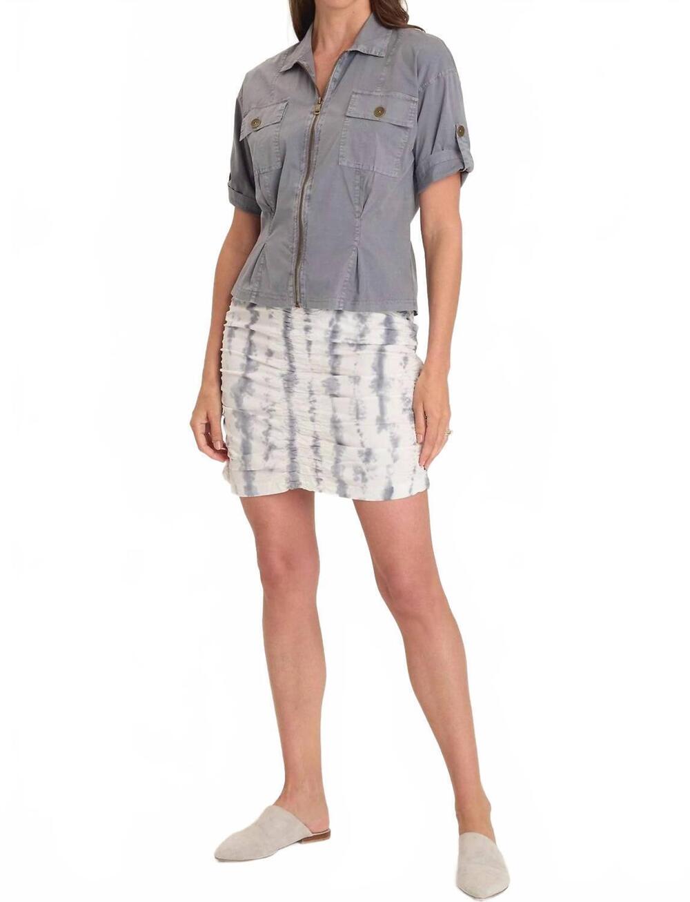 NEW XCVI tammen cotton blend shacket in nebulous pigment